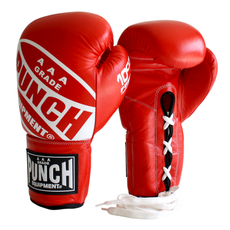 red-competition-lace-up-boxing-gloves